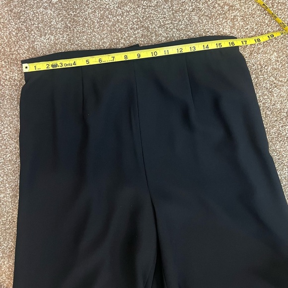 Drapers & Damons -Sz 16 Exquisite Black Crepe Wide-Leg Palazzo Pants Lux Fabric - Picture 5 of 13